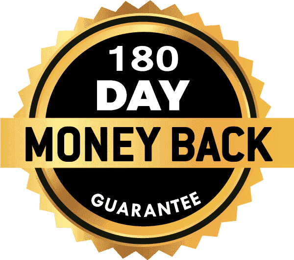 Biodentex 180 day money back guarantee promotional badge image